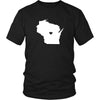 T Shirt - Wisconsin Love State-T-shirt-Teelime | shirts-hoodies-mugs