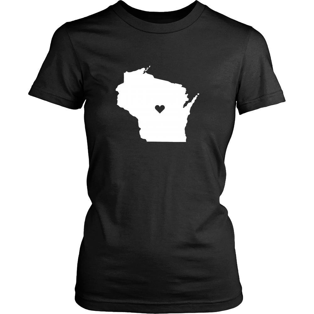 T Shirt - Wisconsin Love State-T-shirt-Teelime | shirts-hoodies-mugs