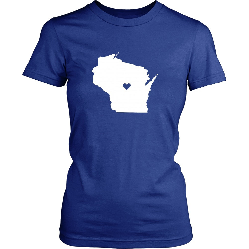 T Shirt - Wisconsin Love State-T-shirt-Teelime | shirts-hoodies-mugs