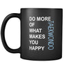 Taekwondo Cup - Do more of what makes you happy Taekwondo Sport Gift, 11 oz Black Mug-Drinkware-Teelime | shirts-hoodies-mugs