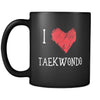 Taekwondo I Love Taekwondo 11oz Black Mug-Drinkware-Teelime | shirts-hoodies-mugs