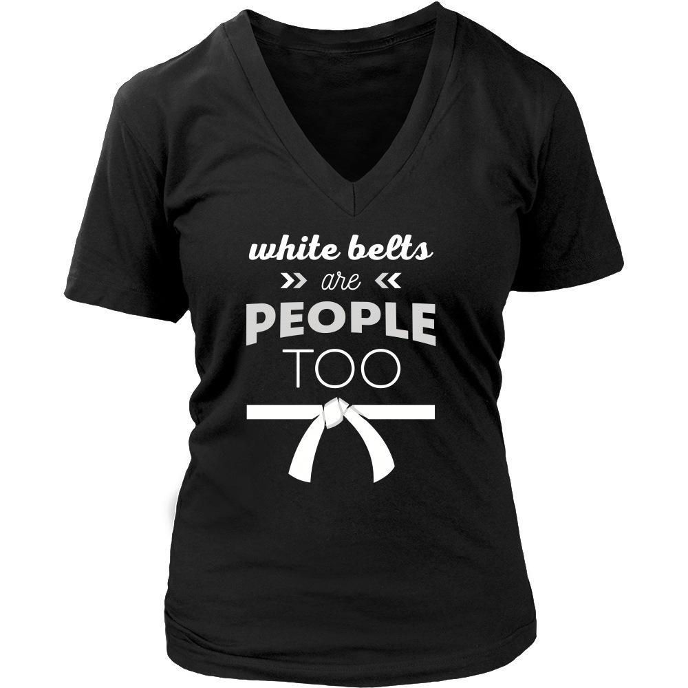 Taekwondo T Shirt White - belts are people too-T-shirt-Teelime | shirts-hoodies-mugs