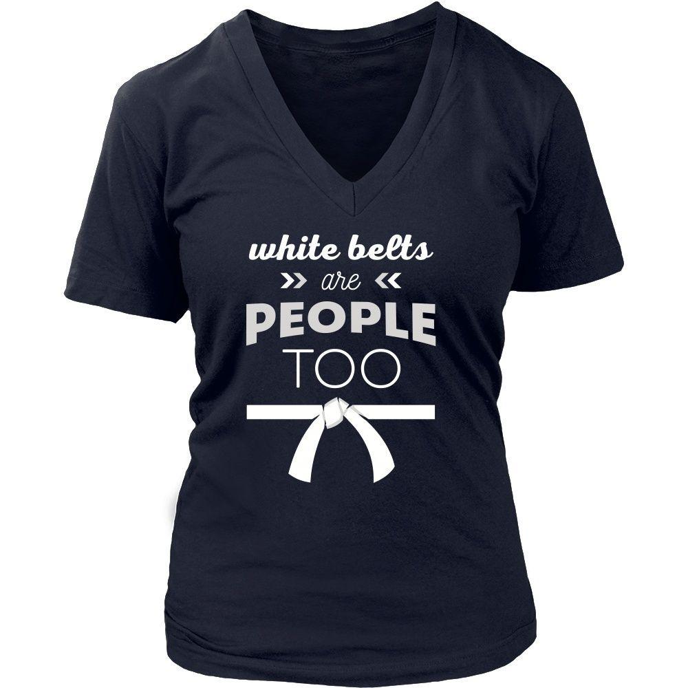 Taekwondo T Shirt White - belts are people too-T-shirt-Teelime | shirts-hoodies-mugs