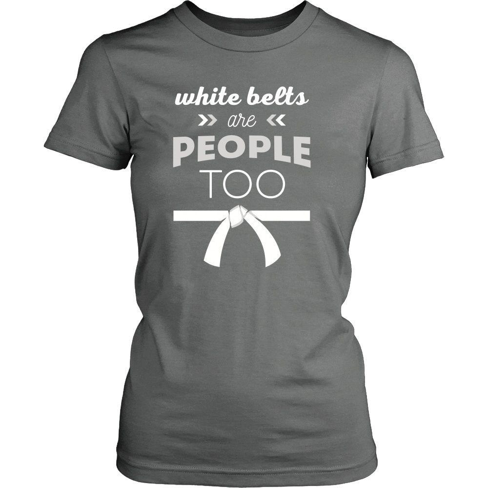 Taekwondo T Shirt White - belts are people too-T-shirt-Teelime | shirts-hoodies-mugs