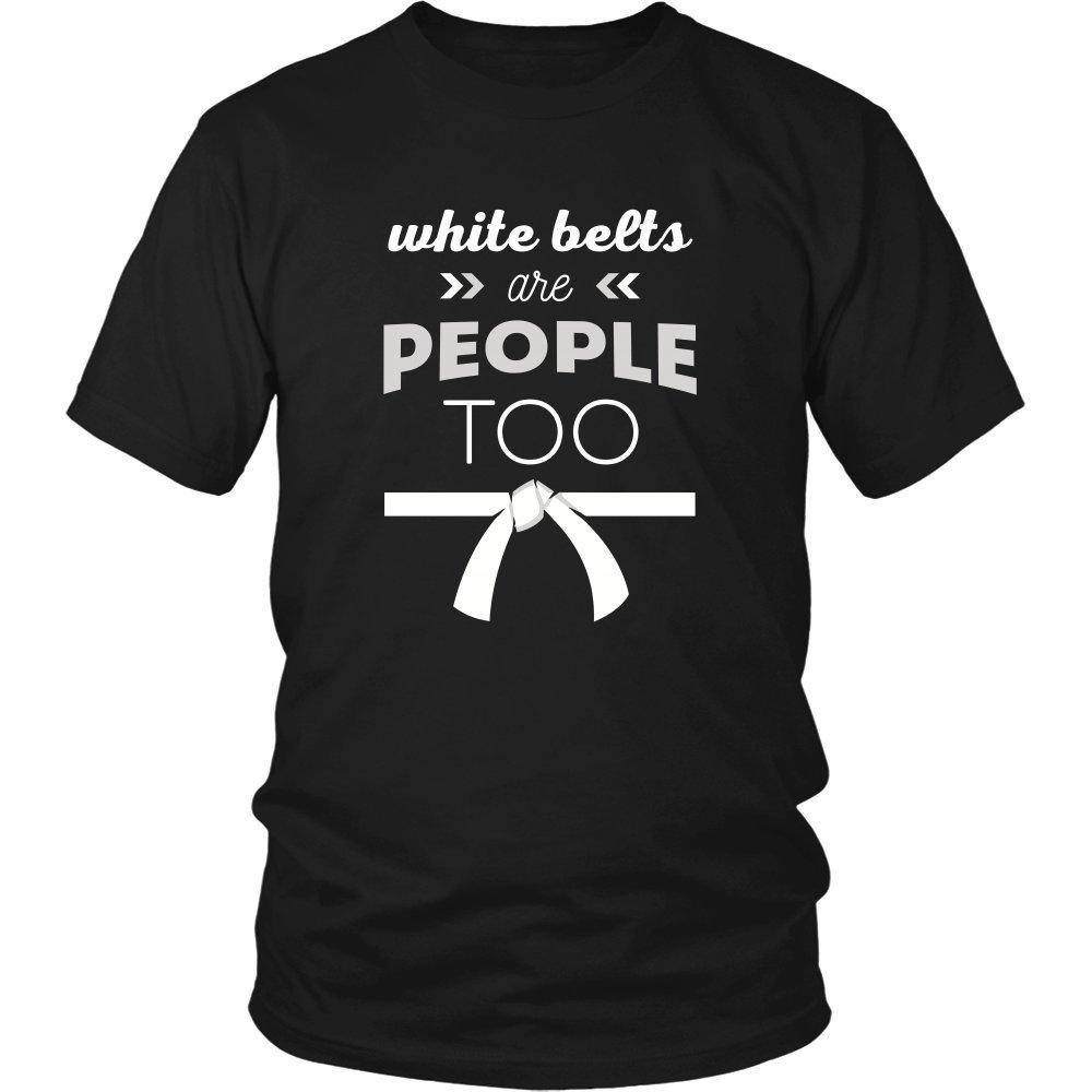 Taekwondo T Shirt White - belts are people too-T-shirt-Teelime | shirts-hoodies-mugs