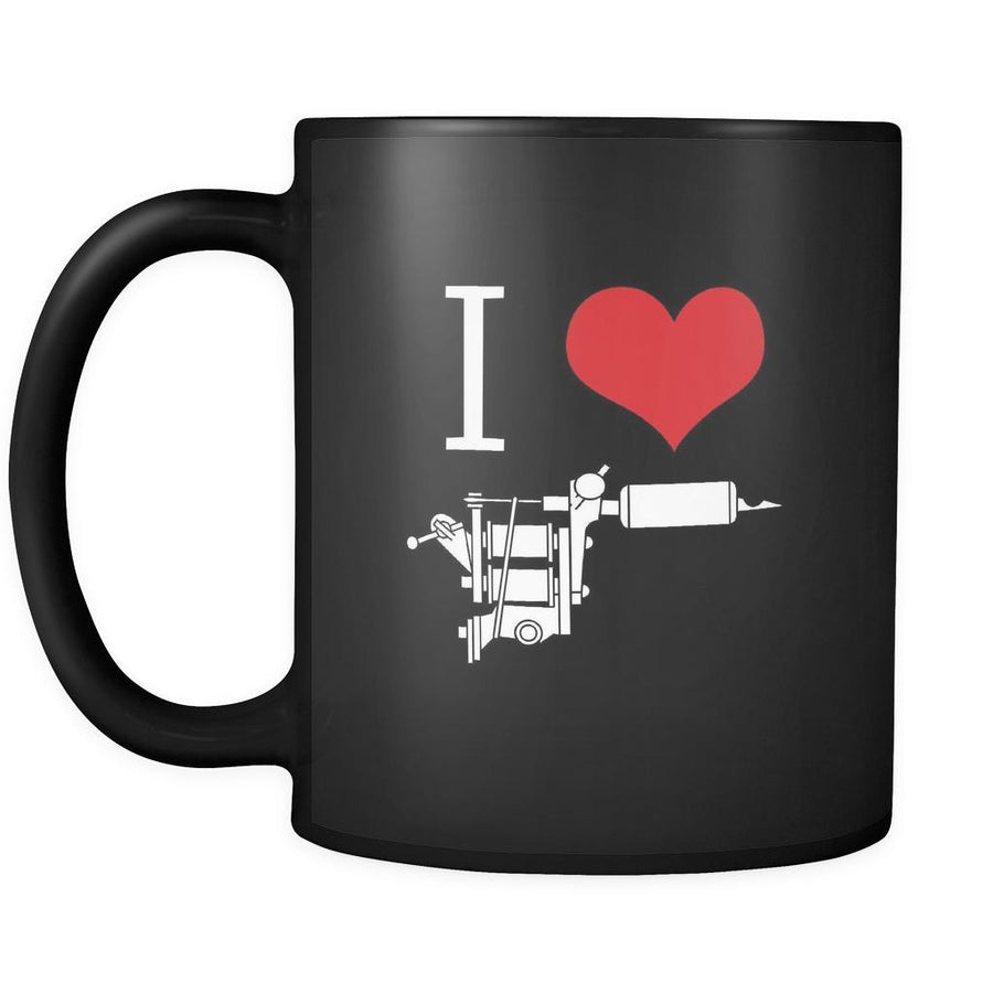 Tattoo I love ink 11oz Black Mug-Drinkware-Teelime | shirts-hoodies-mugs