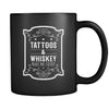 Tattoo Tattoos & whiskey make me frisky 11oz Black Mug-Drinkware-Teelime | shirts-hoodies-mugs