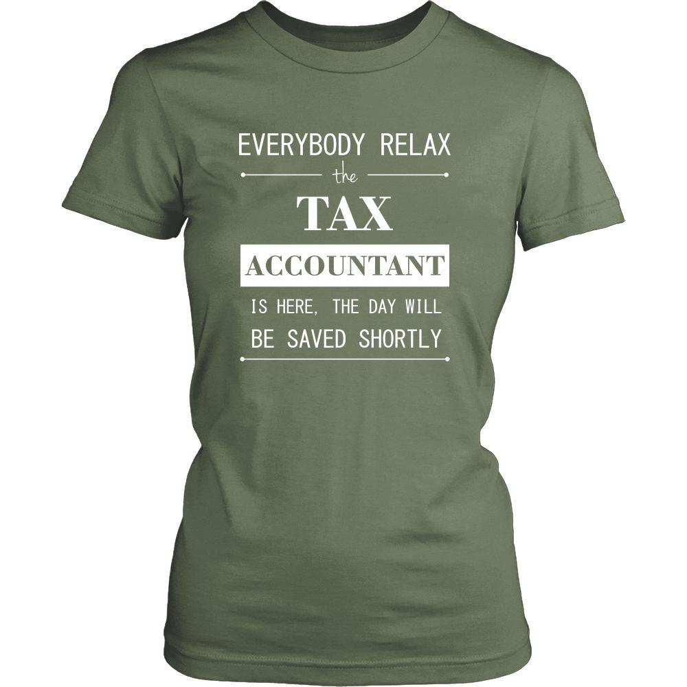 Tax Accountant Shirt - Everyone relax the Tax Accountant here, the day will be save shortly - Profession Gift-T-shirt-Teelime | shirts-hoodies-mugs