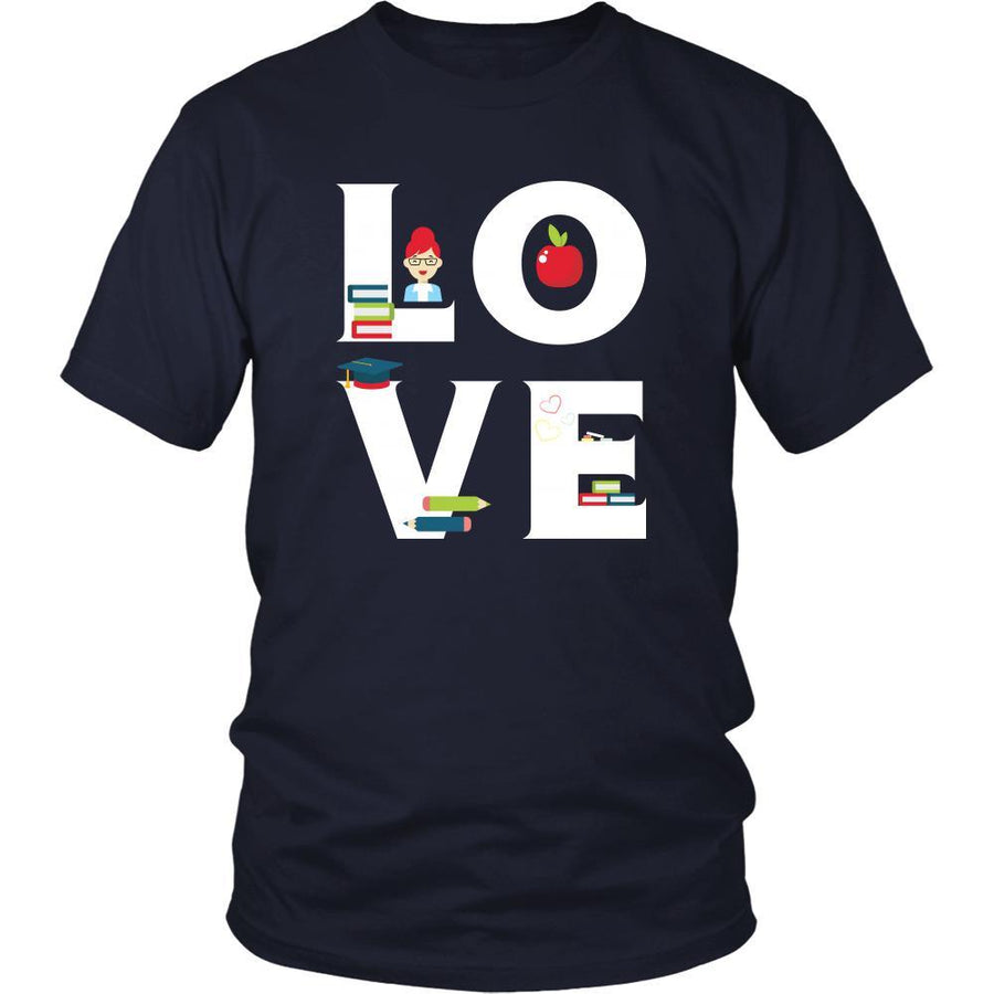 Teacher - LOVE Teacher - School Profession/Job Shirt-T-shirt-Teelime | shirts-hoodies-mugs