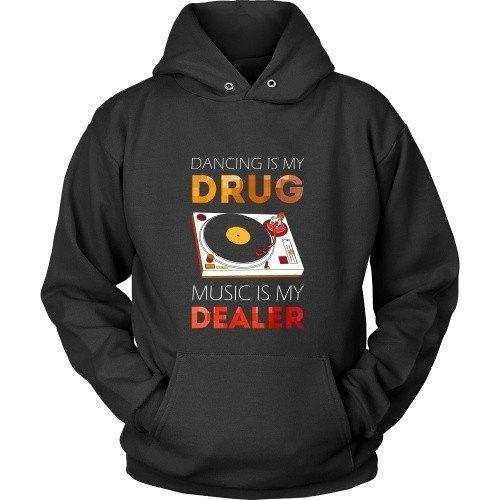 Techno T Shirt - Dancing is my Drug, Music is my Dealer-T-shirt-Teelime | shirts-hoodies-mugs