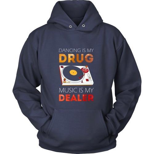 Techno T Shirt - Dancing is my Drug, Music is my Dealer-T-shirt-Teelime | shirts-hoodies-mugs