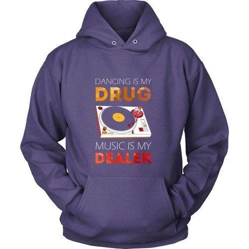 Techno T Shirt - Dancing is my Drug, Music is my Dealer-T-shirt-Teelime | shirts-hoodies-mugs
