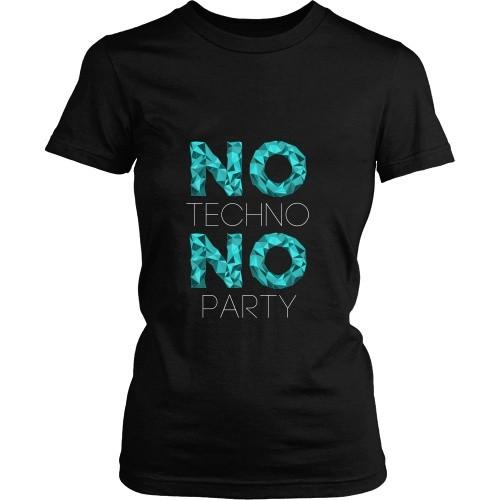 Techno T Shirt - No Techno No Party-T-shirt-Teelime | shirts-hoodies-mugs