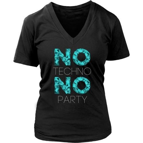 Techno T Shirt - No Techno No Party-T-shirt-Teelime | shirts-hoodies-mugs