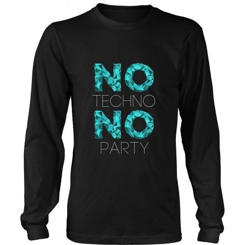 Techno T Shirt - No Techno No Party-T-shirt-Teelime | shirts-hoodies-mugs