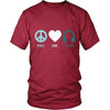 Techno T Shirt - Peace Love Techno-T-shirt-Teelime | shirts-hoodies-mugs