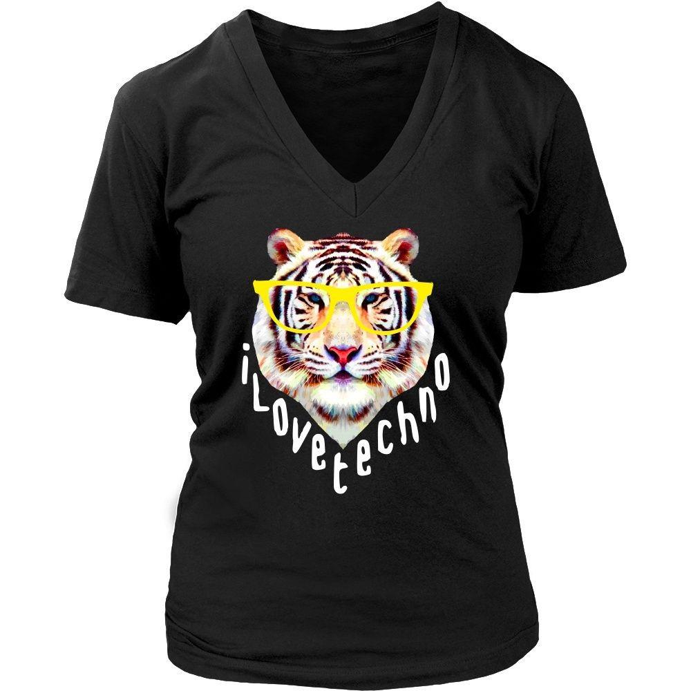 Techno Tiger T Shirt-T-shirt-Teelime | shirts-hoodies-mugs