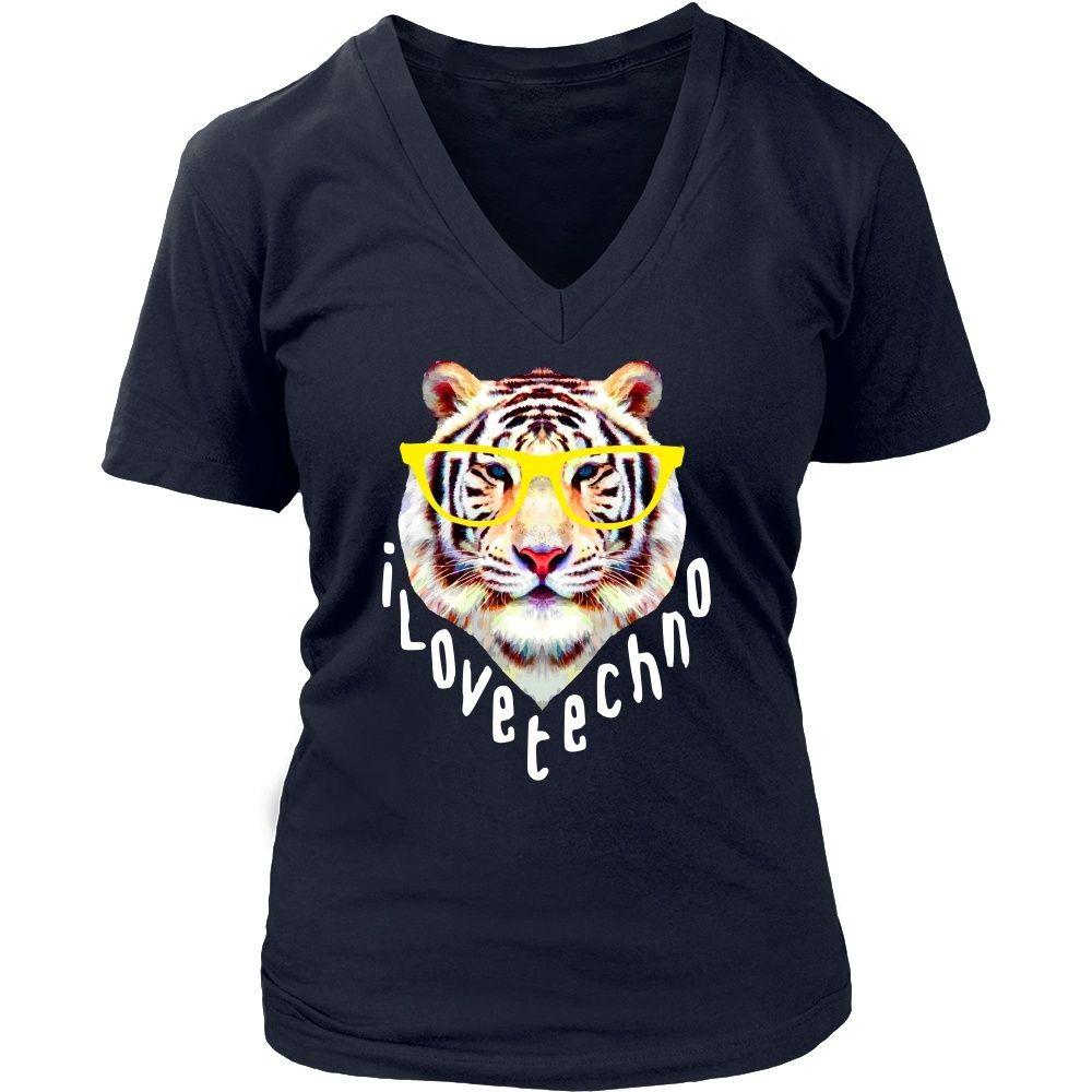 Techno Tiger T Shirt-T-shirt-Teelime | shirts-hoodies-mugs