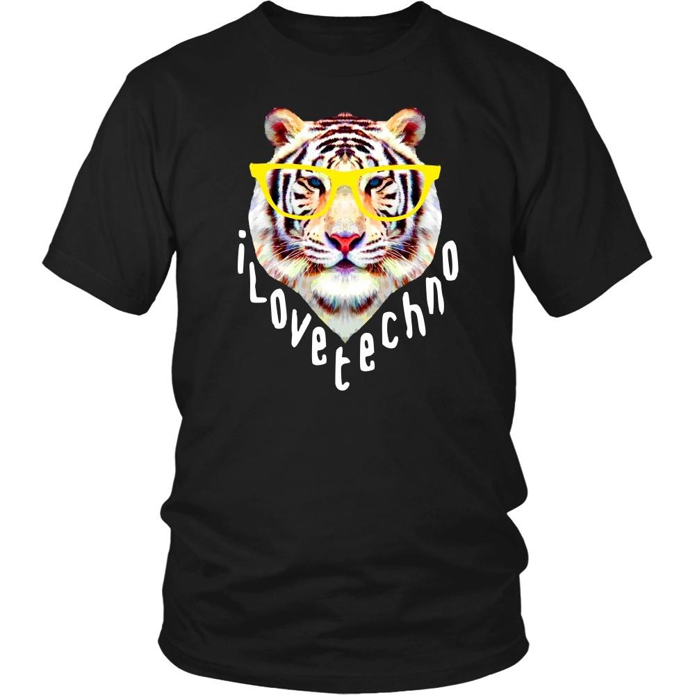 Techno Tiger T Shirt-T-shirt-Teelime | shirts-hoodies-mugs