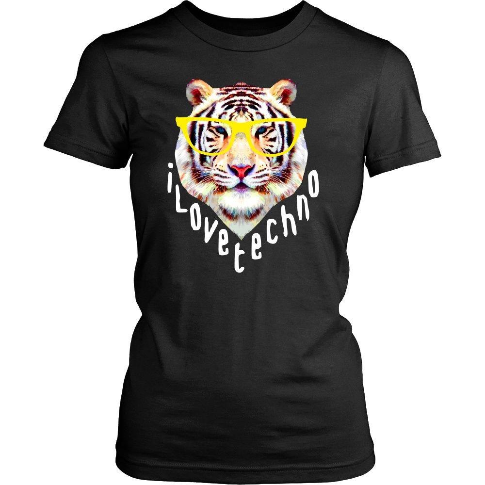 Techno Tiger T Shirt-T-shirt-Teelime | shirts-hoodies-mugs