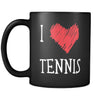 Tennis I Love Tennis 11oz Black Mug-Drinkware-Teelime | shirts-hoodies-mugs