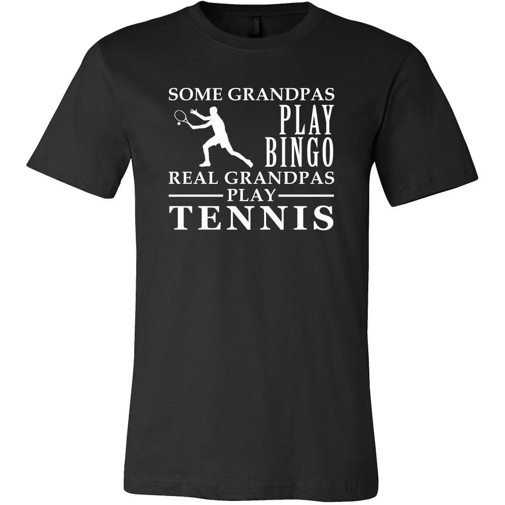 Tennis Shirt Some Grandpas play bingo, real Grandpas go Tennis Family Hobby-T-shirt-Teelime | shirts-hoodies-mugs