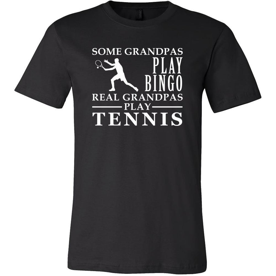 Tennis Shirt Some Grandpas play bingo, real Grandpas go Tennis Family Hobby-T-shirt-Teelime | shirts-hoodies-mugs