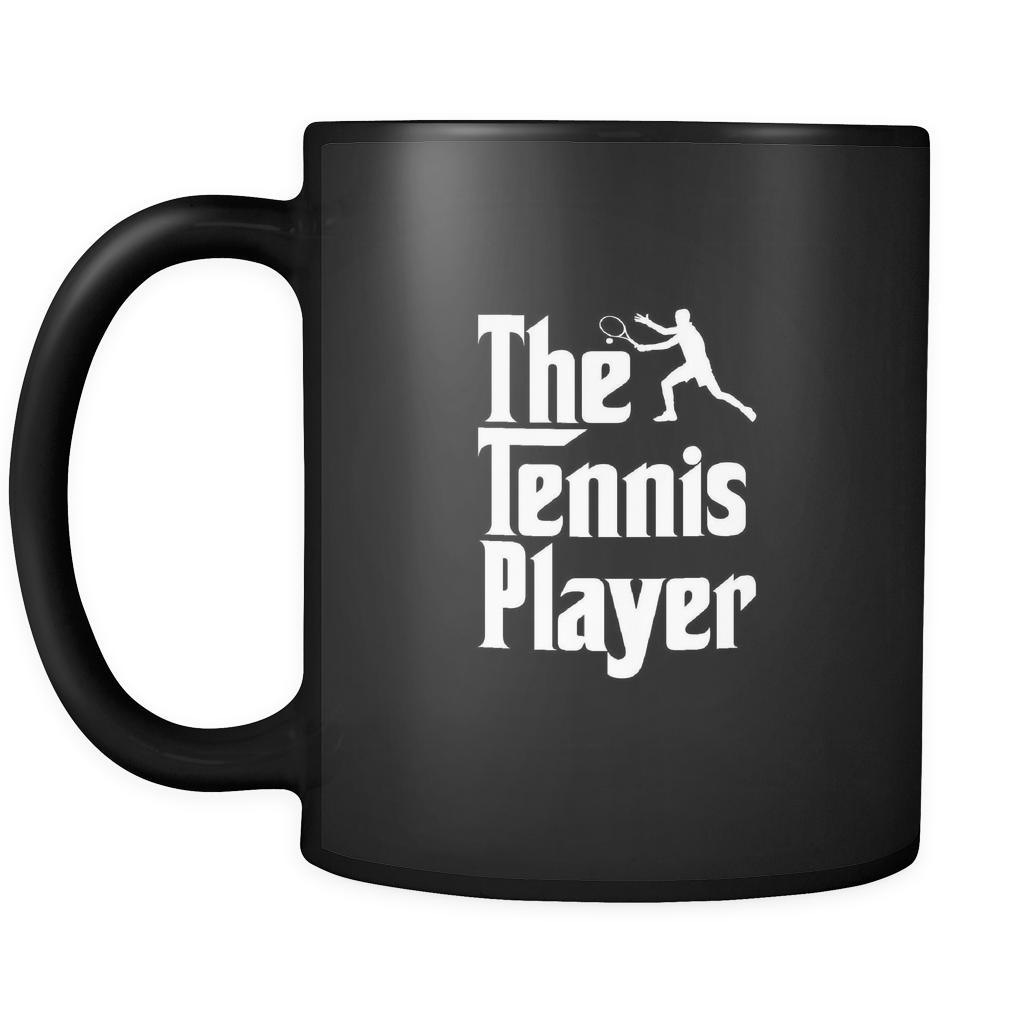 Tennis The Tennis Player 11oz Black Mug-Drinkware-Teelime | shirts-hoodies-mugs