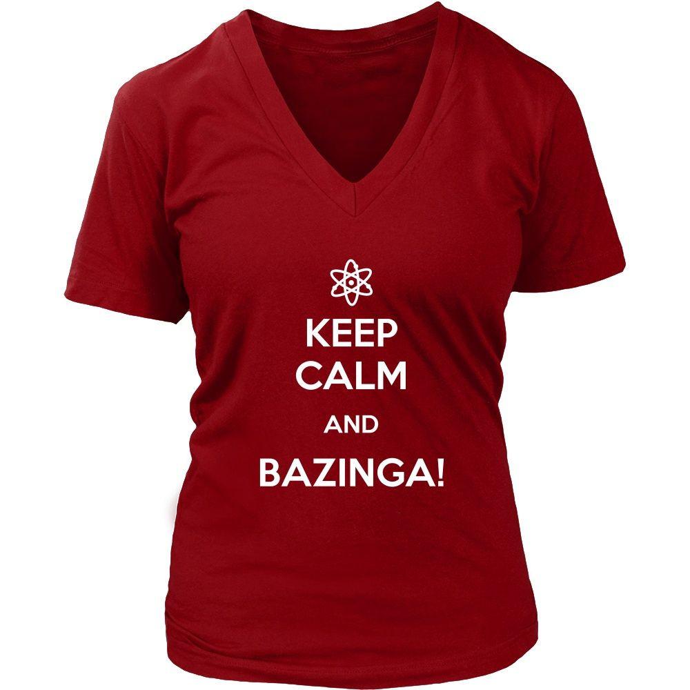 The Big Bang Theory T Shirt - Keep Calm And Bazinga - TV & Movies-T-shirt-Teelime | shirts-hoodies-mugs