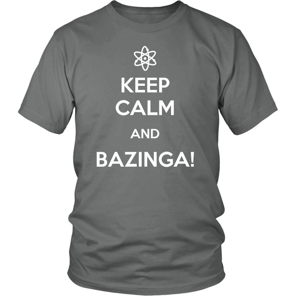 The Big Bang Theory T Shirt - Keep Calm And Bazinga - TV & Movies-T-shirt-Teelime | shirts-hoodies-mugs