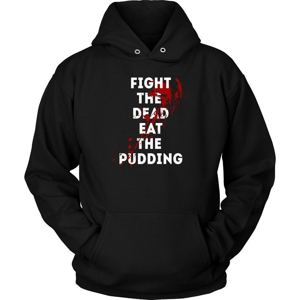 The Walking Dead T Shirt - Fight The Dead Eat The Pudding - TV & Movies-T-shirt-Teelime | shirts-hoodies-mugs