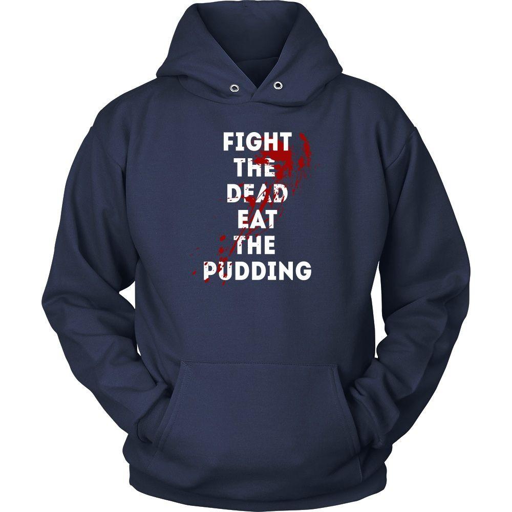 The Walking Dead T Shirt - Fight The Dead Eat The Pudding - TV & Movies-T-shirt-Teelime | shirts-hoodies-mugs