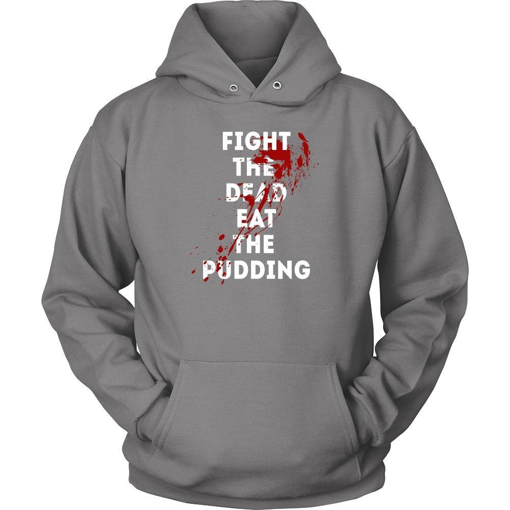The Walking Dead T Shirt - Fight The Dead Eat The Pudding - TV & Movies-T-shirt-Teelime | shirts-hoodies-mugs