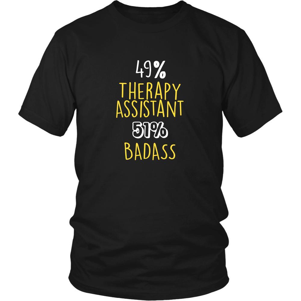 Therapy Assistant Shirt - 49% Therapy Assistant 51% Badass Profession-T-shirt-Teelime | shirts-hoodies-mugs