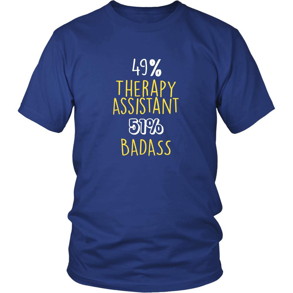 Therapy Assistant Shirt - 49% Therapy Assistant 51% Badass Profession-T-shirt-Teelime | shirts-hoodies-mugs
