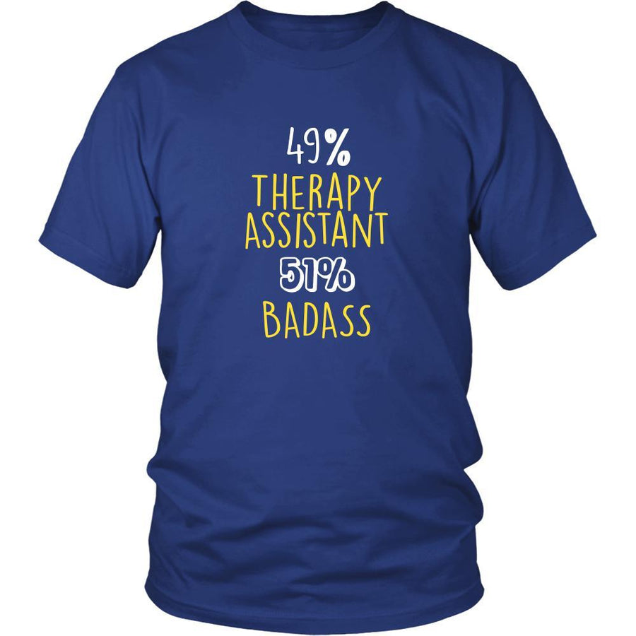 Therapy Assistant Shirt - 49% Therapy Assistant 51% Badass Profession-T-shirt-Teelime | shirts-hoodies-mugs