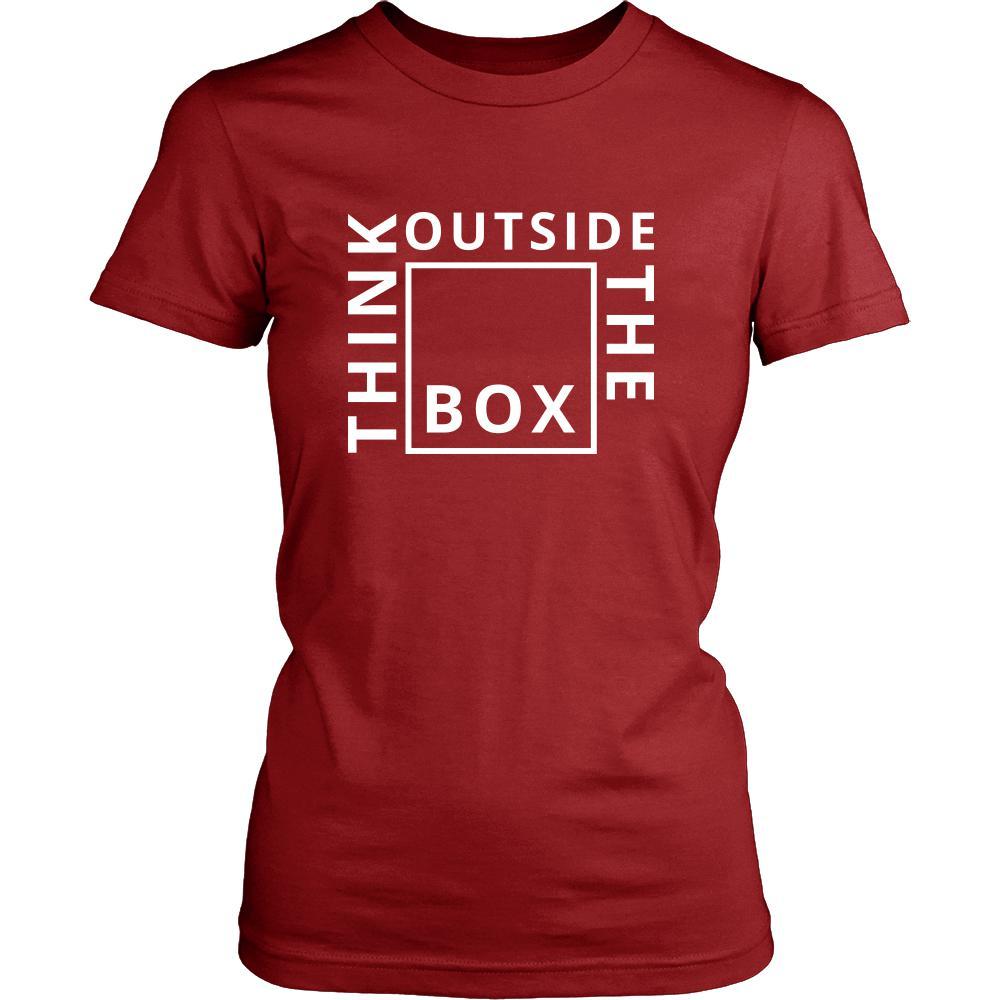 Think - Think Outside the box - Think Funny Shirt-T-shirt-Teelime | shirts-hoodies-mugs