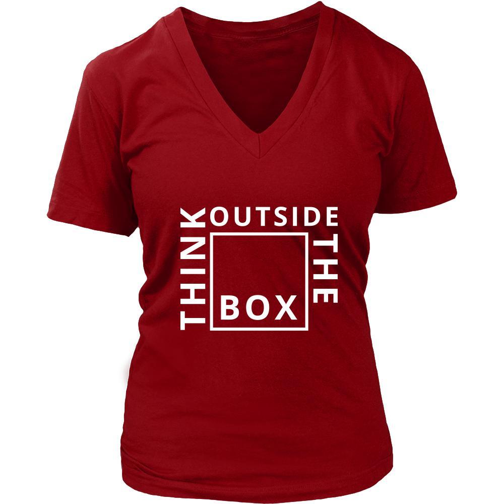 Think - Think Outside the box - Think Funny Shirt-T-shirt-Teelime | shirts-hoodies-mugs