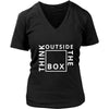 Think - Think Outside the box - Think Funny Shirt-T-shirt-Teelime | shirts-hoodies-mugs