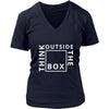 Think - Think Outside the box - Think Funny Shirt-T-shirt-Teelime | shirts-hoodies-mugs