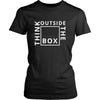 Think - Think Outside the box - Think Funny Shirt-T-shirt-Teelime | shirts-hoodies-mugs