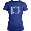 Think - Think Outside the box - Think Funny Shirt-T-shirt-Teelime | shirts-hoodies-mugs