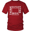 Think - Think Outside the box - Think Funny Shirt-T-shirt-Teelime | shirts-hoodies-mugs