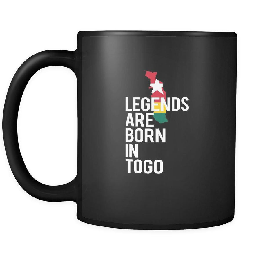 Togo Legends are born in Togo 11oz Black Mug-Drinkware-Teelime | shirts-hoodies-mugs