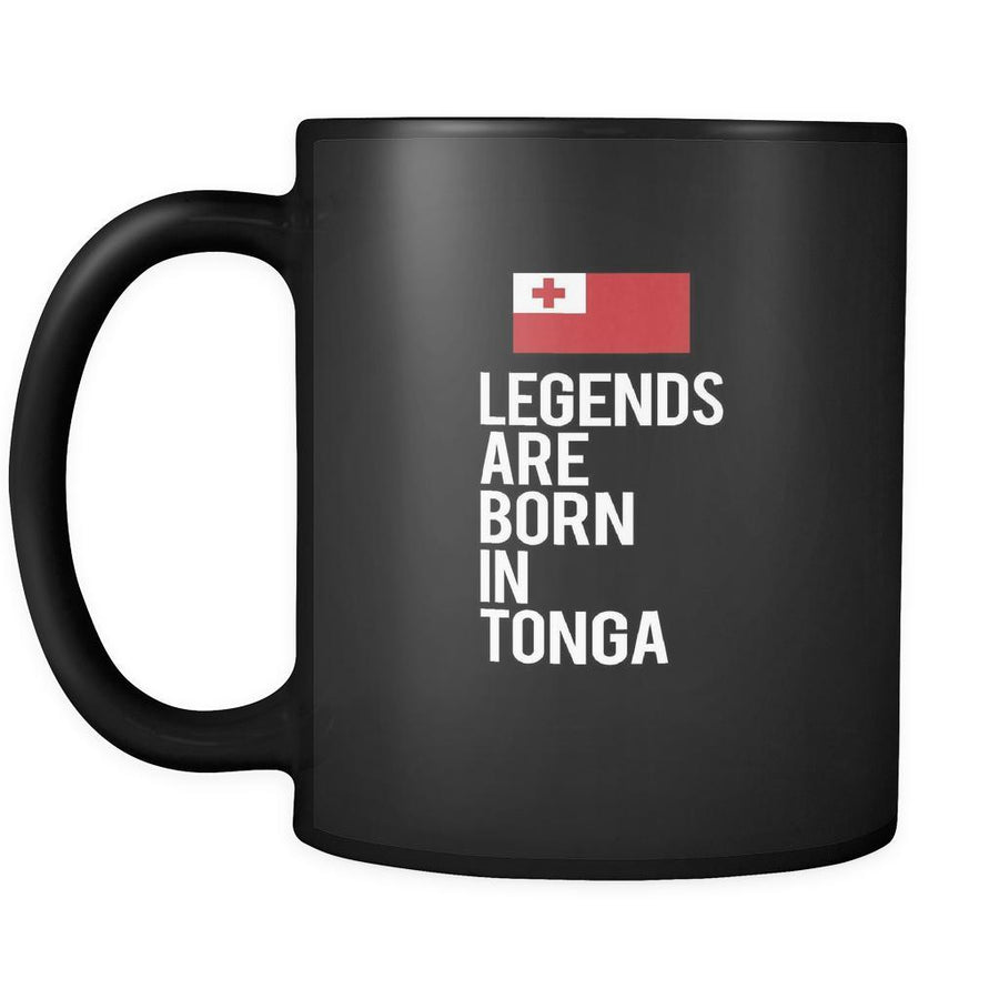 Tonga Legends are born in Tonga 11oz Black Mug-Drinkware-Teelime | shirts-hoodies-mugs