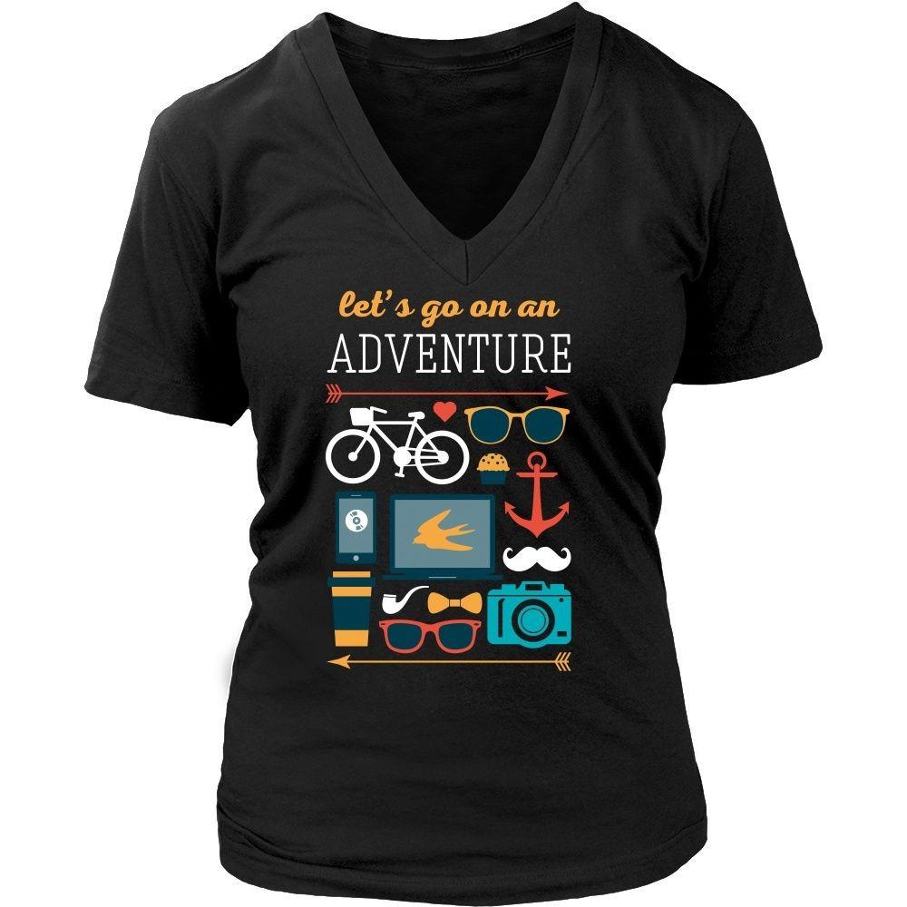 Traveling T Shirt - Let's go on an adventure-T-shirt-Teelime | shirts-hoodies-mugs