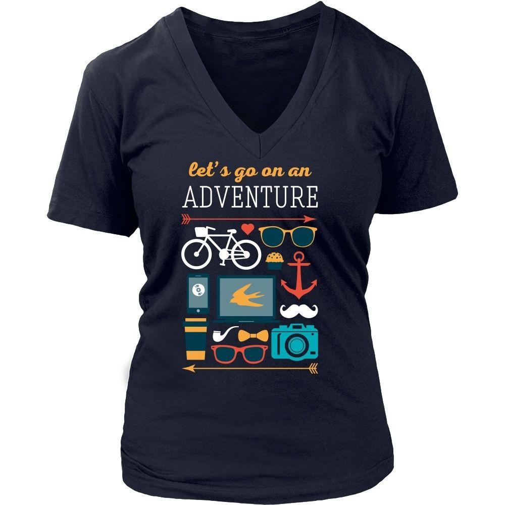 Traveling T Shirt - Let's go on an adventure-T-shirt-Teelime | shirts-hoodies-mugs