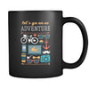 Travelling Lets go on an adventure 11oz Black Mug-Drinkware-Teelime | shirts-hoodies-mugs