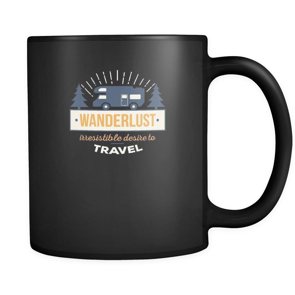 Travelling Wanderlust irresistable desire to travel 11oz Black Mug-Drinkware-Teelime | shirts-hoodies-mugs
