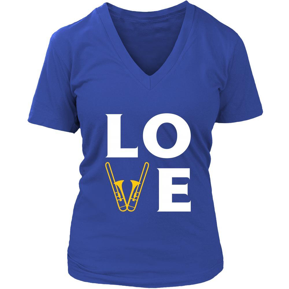Trombone - LOVE Trombone - Music Instrument Shirt-T-shirt-Teelime | shirts-hoodies-mugs
